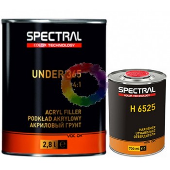 Грунт акриловый автомобильный SPECTRAL UNDER 365, черный 2,8 л + 0,7 л
