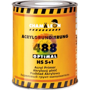 Грунт акриловый для авто CHAMÄLEON 488 OPTIMAL HS 5+1, 1л, черный (без отвердителя)