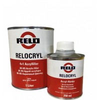 Акриловый грунт Mipa RELO Relocryl HS 4+1, 1л + отвердитель, 0,25 л, темно серый